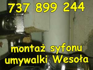 montaż syfonu umywalki Wesoła