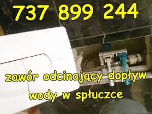 zawór odcinający dopływ wody w spłuczce