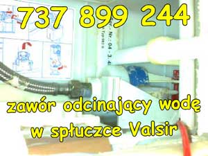 zawór odcinający wodę w spłuczce Valsir